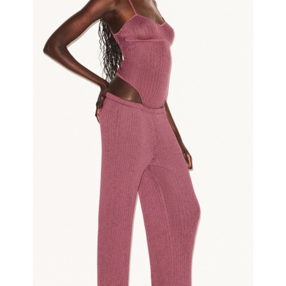 SKIMS Sheer Knit Pant in Beet - Size Large BRAND NEW WITH TAGS